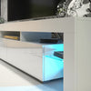 Modern 200cm TV Unit Cabinet Stand | White High Gloss Doors | Free LED Lights