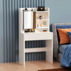 Vanity Table with Mirror 7 Shelves and 1 Large Drawer Wood Makeup Desk for Avouy