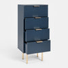 OHS Ribbed Bedside Table Cabinet 3/4/5/6 Draw Nightstand Side Board