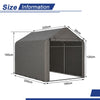 Storage Tent Bicycle Motorbike PE Shed Backyard Waterproof Large 2.2*1.6M Grey