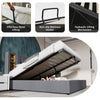 6ft Super King Bed Frame Upholstered Ottoman Bed Headboard w/ Wireless Charging