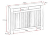 Radiator Cover Cabinet Modern MDF Wood Grey White Anthracite Small Medium Large