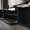 High Gloss 200cm Black TV Stand Cabinet Unit Doors Storage with RGB LED Cupboard