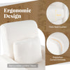 Modern Upholstered Sofa chair with Teddy Fleece Cover-White