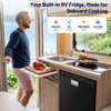 65L Built-In Refrigerator, Dual-Zone Compressor Fridge & Freezer Suitable for RV