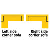 Corner Sofa Bed BOSTON MINI with Storage Velour Fabric Springs New