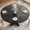 Round Dining Table 4 Seater, 119cm Farmhouse Rustic Wood Kitchen Dinner Table🔥