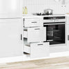 Kitchen Base Cabinet "Porto" High Gloss White Engineered Wood