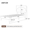 UPHOLSTERED 3TF SINGLE BED FRAME WITH HEADBOARD, SOLID WOOD SLAT, VELVET, PINK
