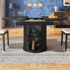 Extendable Round Dining Table 118(158) cm Kitchen Oval Dining Table with Storage
