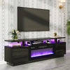 70'' TV Stand 36'' Electric Fireplace Storage Cabinet Media Flame Entertainment