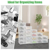 24Pcs Shoe Box Clear Storage Case Foldable Sneaker Container Organizer Stackable