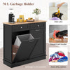 70L Kitchen Tilt Out Trash Cabinet Trash Can Cabinet-Black