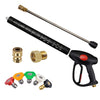 High Pressure 4Wheels Washer Surface Cleaning Machine/Sprayer Gun/Telescopic Rod