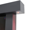 Black Wall Mounted Electric Fire with LED Light 52" Suite Fireplace Heater Flame