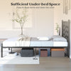 Double Size Heavy-Duty Metal Frame Modern Bed Frame w/Under-bed Storage