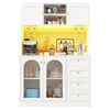 Tall Kitchen Pantry Cupboard, Storage Cabinet for Home Living Dining Room, White