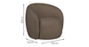 DFS Halle Latte Boucle Curved Accent Chair RRP £469