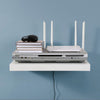 45cm Wall Floating Media Shelf – TV & Sky Box Storage with Cable Management