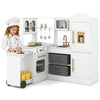 Corner Kitchen Playset Kids Pretend Play Kitchen-White