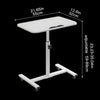 Over Bed Table Height Adjustable Mobile Hospital Overbed Aid Chair Laptop Tray