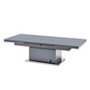 Elgin Extending Glass Top Gloss Coffee To Dining Table In Grey