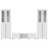 TV Cabinet Set FLORIN High Gloss White Engineered Wood