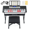 Mustar 61 Light-Up Keys Portable Learning Electronic Keyboard Piano Beginner LCD