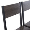 5PCS Grey Dining Table&Chairs Set Modern Industrial Metal Frame Kitchen Home Bar