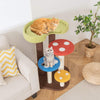 3-In-1 Cat Tree 3 Full-Wrapped Sisal Posts Removable Mat and Platforms-Multicolo