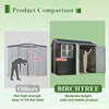 Garden Shed 8x6FT Steel Apex Tool Equipment Organize W/Window Door Anthracite