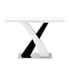 Axara Console Table Rectangular In White And Black High Gloss