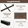 Double Bed Frame Industrial Metal Platform Bed with Headboard and Footboard