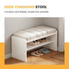 Home shoe changing stool, cushioned shoe rack, living room, bedroom, corridor