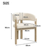 Dining Chairs Set of 4 w/ Boucle Fabric & Sturdy Wooden Frame for Dining, Living