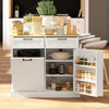 Sideboard with Tilt-out Trash Bin, Kitchen Sideboard with 2 Drawers, Shelves
