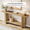 59" Farmhouse Entryway Console Table, 2-Tier Narrow Long Sofa Table Behind Couch