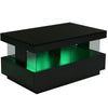 Coffee Table High Gloss Black LED Tea Table Storage Drawer Living Room Furniture