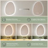 Bathroom Mirror with LED Lights Touch Dimmable Demister Irregular Wall Mounted