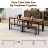 3-Piece Dining Table Set Industrial Breakfast Kitchen Table Set-Coffee
