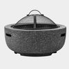 MgO Fire Pit, Round with BBQ Grill, Ø60cm - Dark Grey