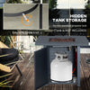 Square Propane Fire Pit Table 40000 BTU Gas Firepit w/ Lava Rocks and Lid