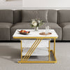 Set of 2 Nesting Coffee Tables Round Stacking Sofa Side Tables for Living Room
