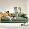3/4 Seater Corduroy Sofa Jumbo Cord Modern Sofa Couch Seats with 2 Pillows Soft