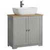 Priano Bathroom Sink Cabinet Under Basin Unit Cupboard Storage Furniture Grey