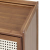 Shoe Cabinet Storage Organizer 4 Rattan Door Cupboard Footwear Stand Wooden Unit