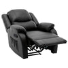Lounge Recliner Chair PU Leather w/ Adjustable Legrest & Side Pocket, Black