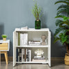Storage Cabinet w/ Shelves and Door Wooden Sideboard Freestanding Cupboard