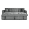 Milo Grey Corner Sofa Bed with Storage Velvet Pull Out Bed Left or Right Chaise