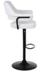 2 X PLUSH WHITE BAR STOOLS, GAS LIFT, BREAKFAST KITCHEN BAR PADDED ARMS & BACK